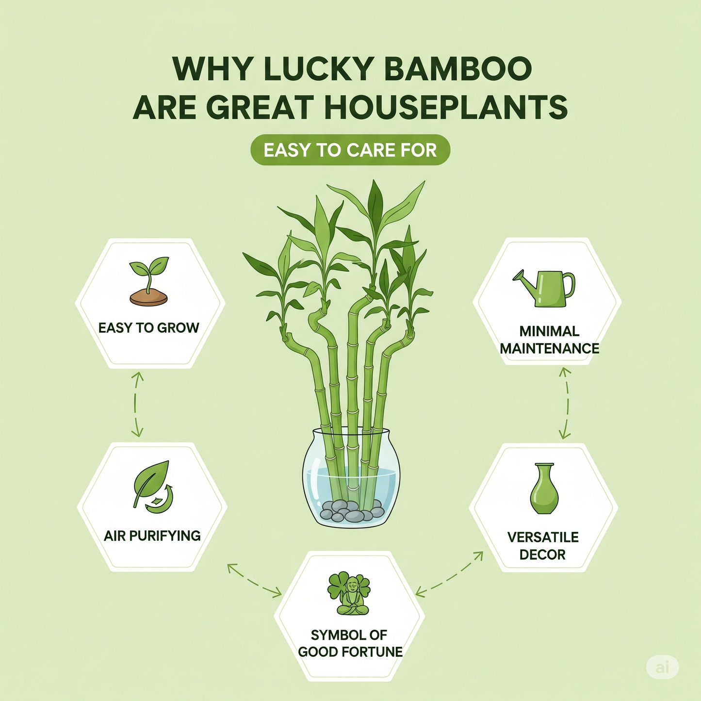 Live Lucky Bamboo 10” Plants