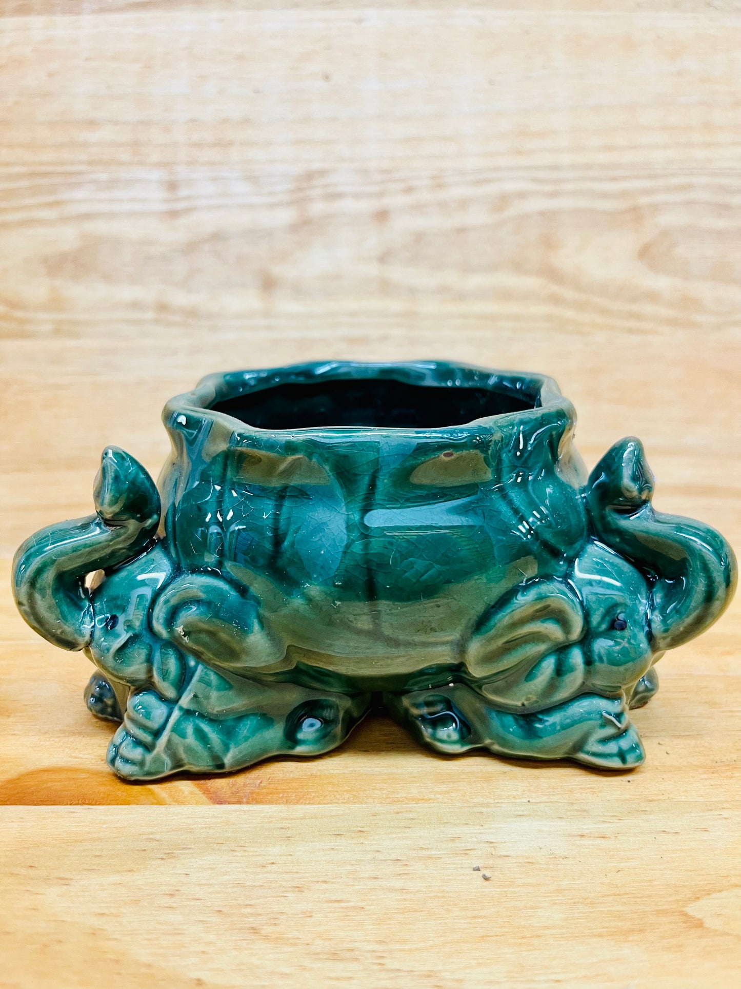 Elephant Vase Three Heads Design For Lucky Bamboo