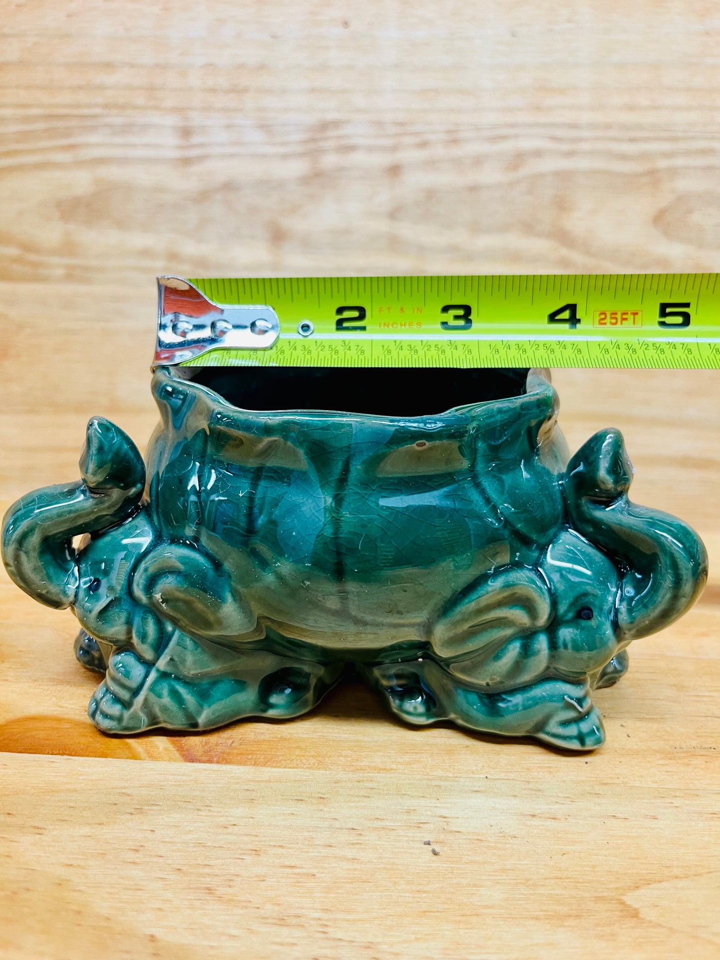 Elephant Vase Three Heads Design For Lucky Bamboo