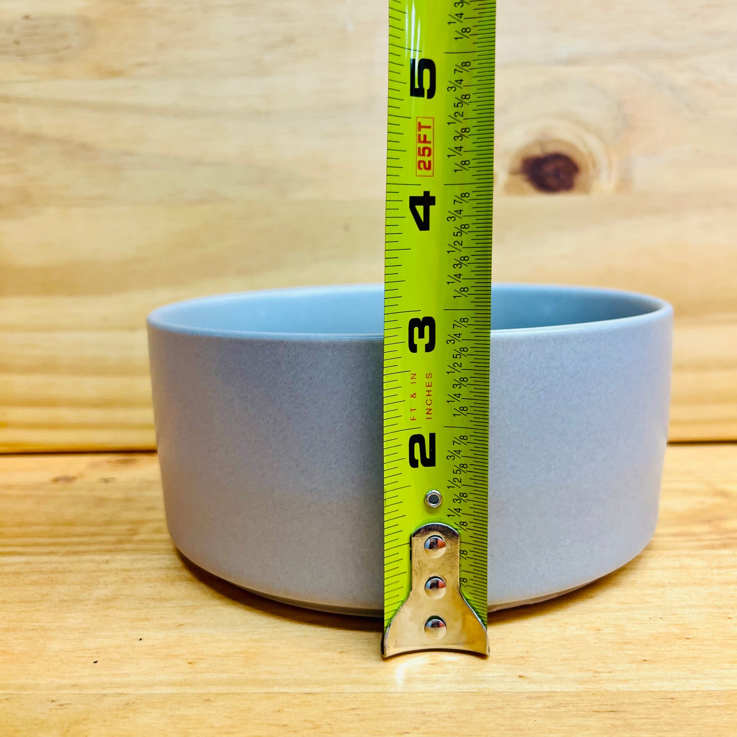 Round Ceramic Gray Vase For Lucky Bamboo
