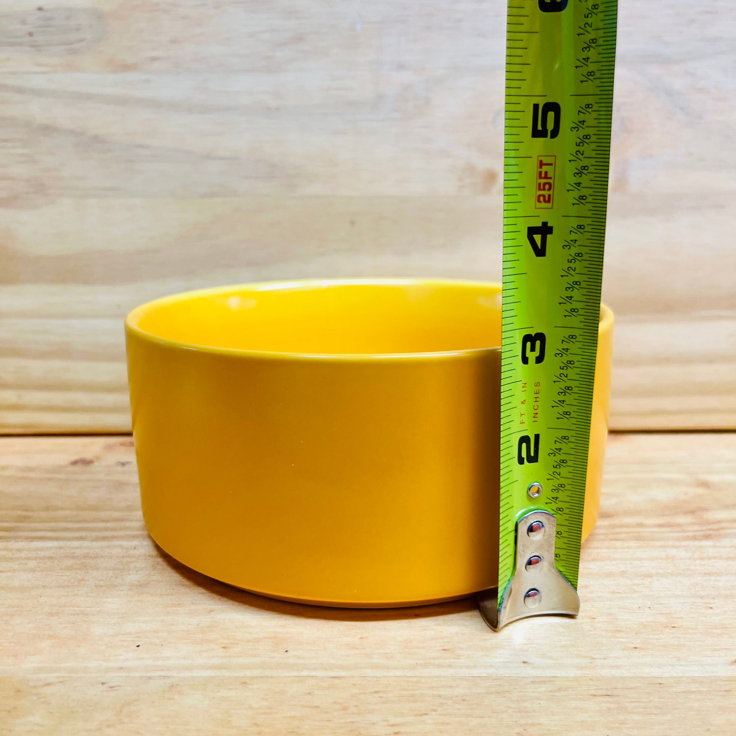 Round Ceramic Yellow Vase For Lucky Bamboo
