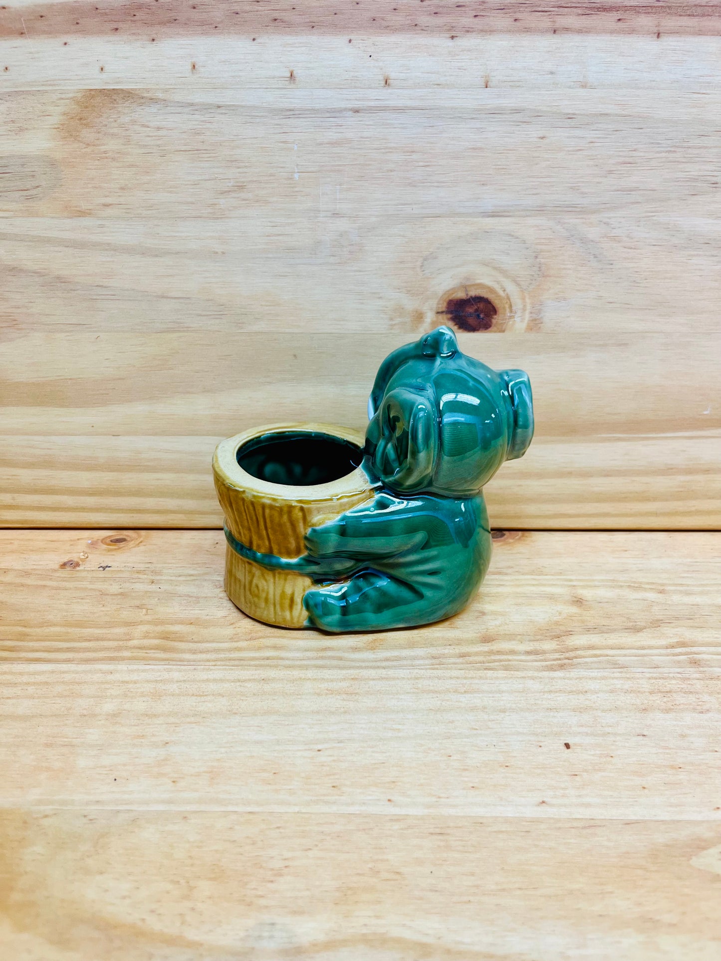 Happy Elephant Vase with Bow For Lucky Bamboo